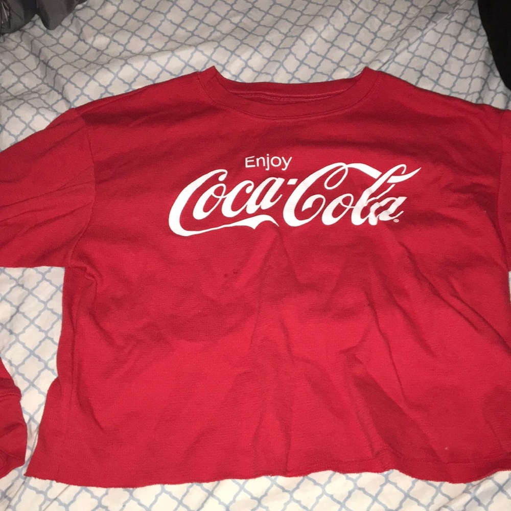 A red Coca Cola crop top